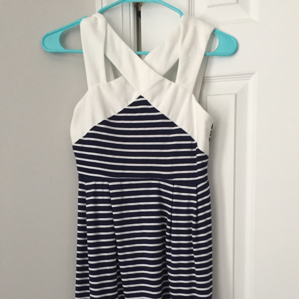 Asos maternity white and blue dress